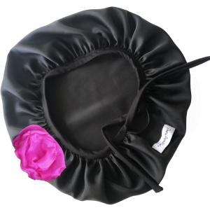 Habutai Silk Bonnet - Black